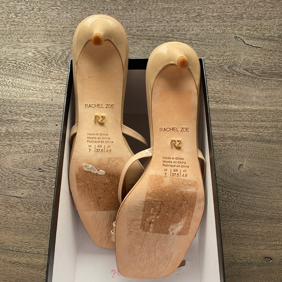 Patent leather nude mules - Picture 2 of 5